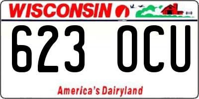 WI license plate 623OCU