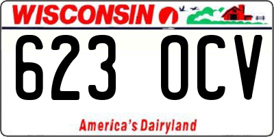 WI license plate 623OCV