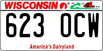 WI license plate 623OCW