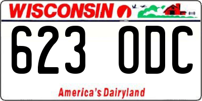 WI license plate 623ODC