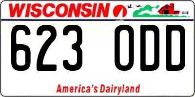 WI license plate 623ODD