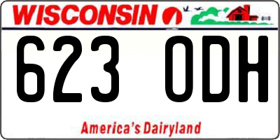 WI license plate 623ODH