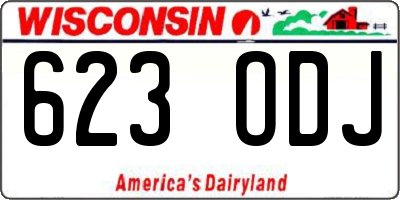WI license plate 623ODJ