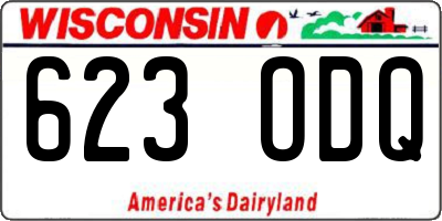 WI license plate 623ODQ
