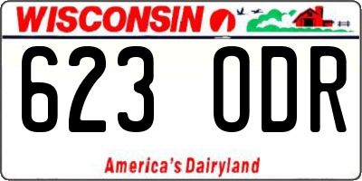 WI license plate 623ODR