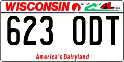 WI license plate 623ODT