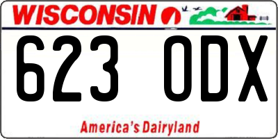 WI license plate 623ODX