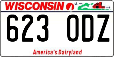 WI license plate 623ODZ