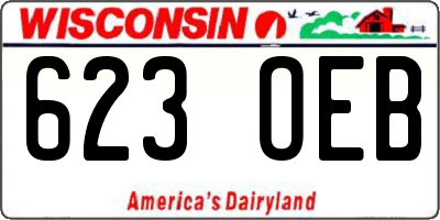 WI license plate 623OEB