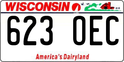 WI license plate 623OEC