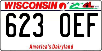 WI license plate 623OEF