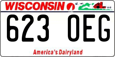 WI license plate 623OEG