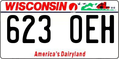 WI license plate 623OEH