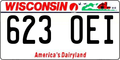 WI license plate 623OEI