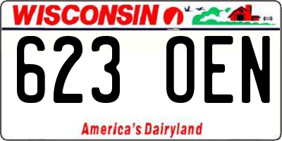 WI license plate 623OEN