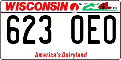 WI license plate 623OEO