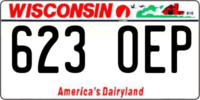 WI license plate 623OEP
