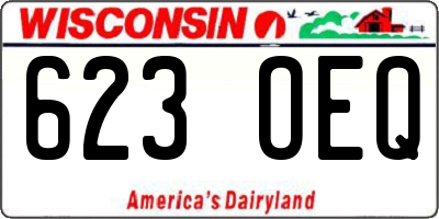 WI license plate 623OEQ