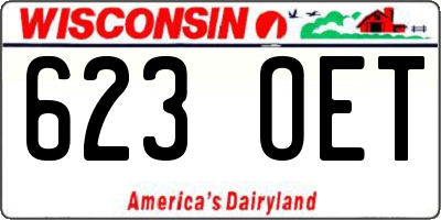 WI license plate 623OET
