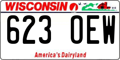 WI license plate 623OEW