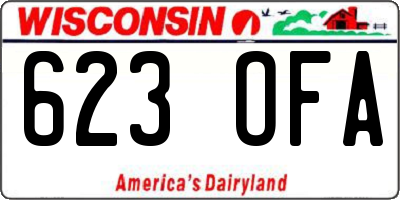 WI license plate 623OFA