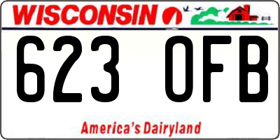 WI license plate 623OFB