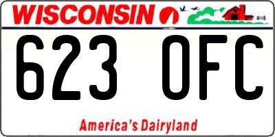 WI license plate 623OFC