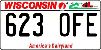 WI license plate 623OFE