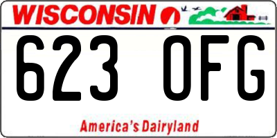 WI license plate 623OFG