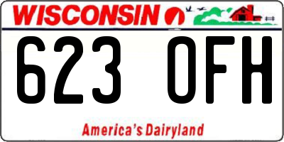 WI license plate 623OFH