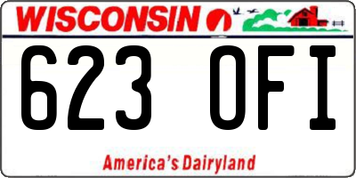 WI license plate 623OFI
