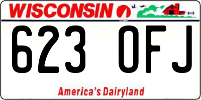 WI license plate 623OFJ