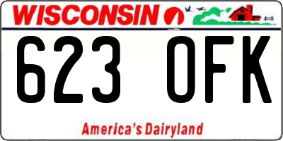 WI license plate 623OFK