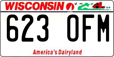 WI license plate 623OFM
