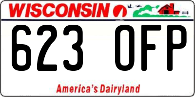 WI license plate 623OFP