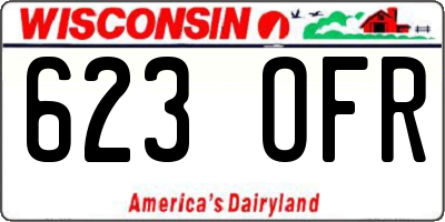 WI license plate 623OFR