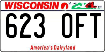WI license plate 623OFT