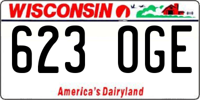 WI license plate 623OGE