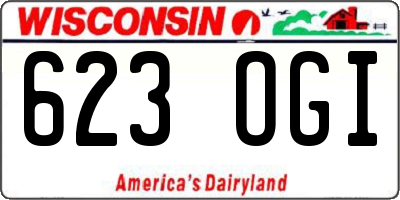 WI license plate 623OGI