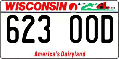 WI license plate 623OOD