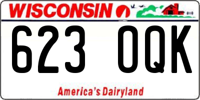 WI license plate 623OQK
