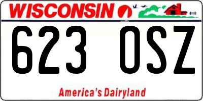 WI license plate 623OSZ