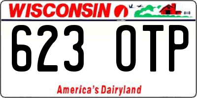 WI license plate 623OTP