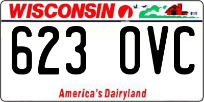 WI license plate 623OVC