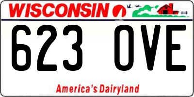 WI license plate 623OVE
