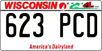 WI license plate 623PCD