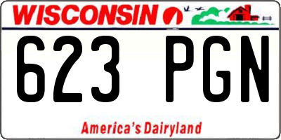 WI license plate 623PGN