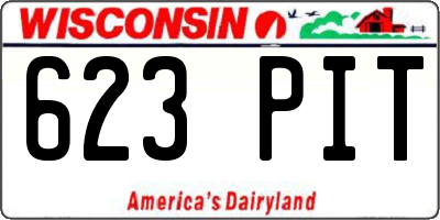 WI license plate 623PIT
