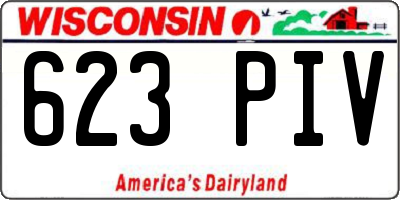 WI license plate 623PIV