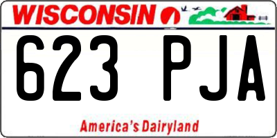 WI license plate 623PJA